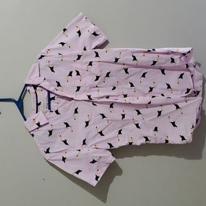 Short Sleeve Button-Up Toucan Shirt